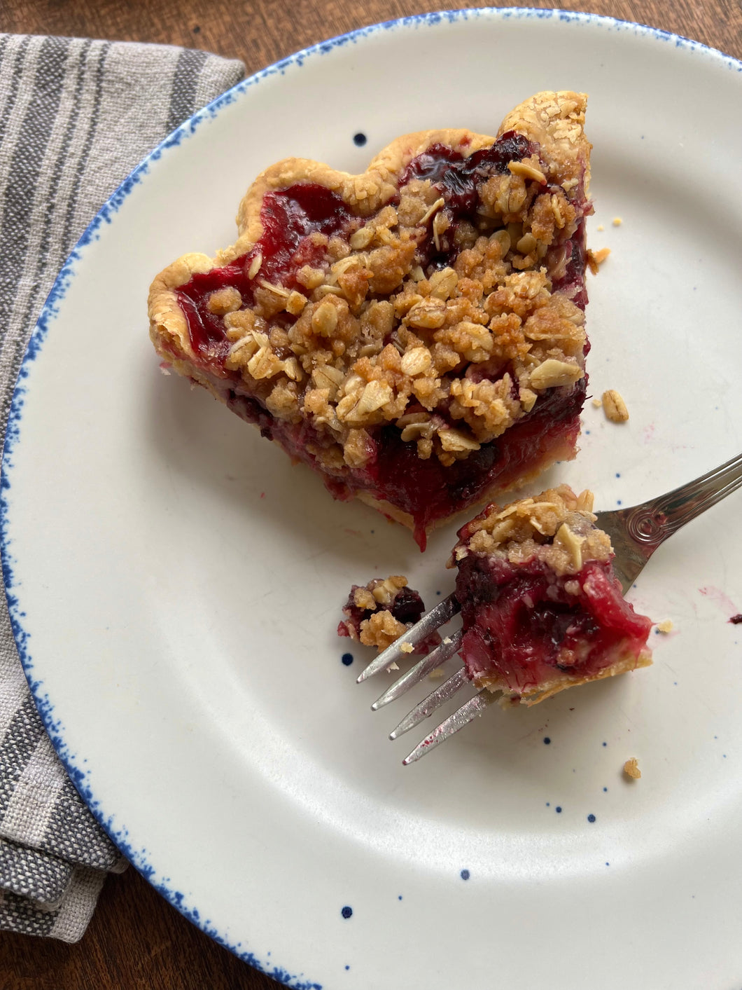 FROZEN: Blueberry Rhubarb with Oat Crumb
