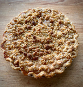 Frozen Peach Pie with Crumb Topping